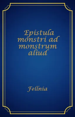 Epistula monstri ad monstrum aliud