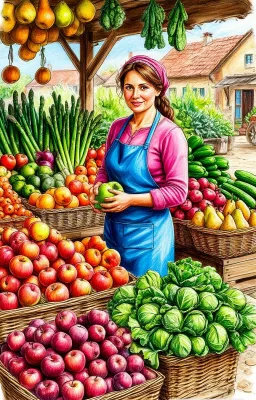 Conversation au marché
