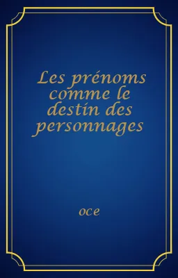 Les prénoms comme le destin des personnages
