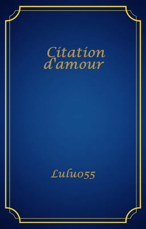 Citation d'amour