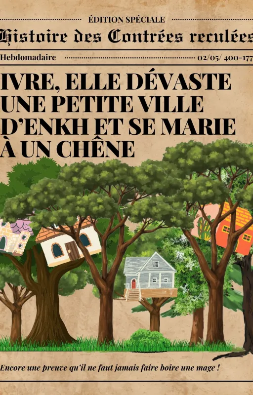 Ivre, elle dévaste une petite ville d'Enkh et se marie à un chêne