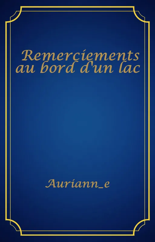 Remerciements au bord d'un lac