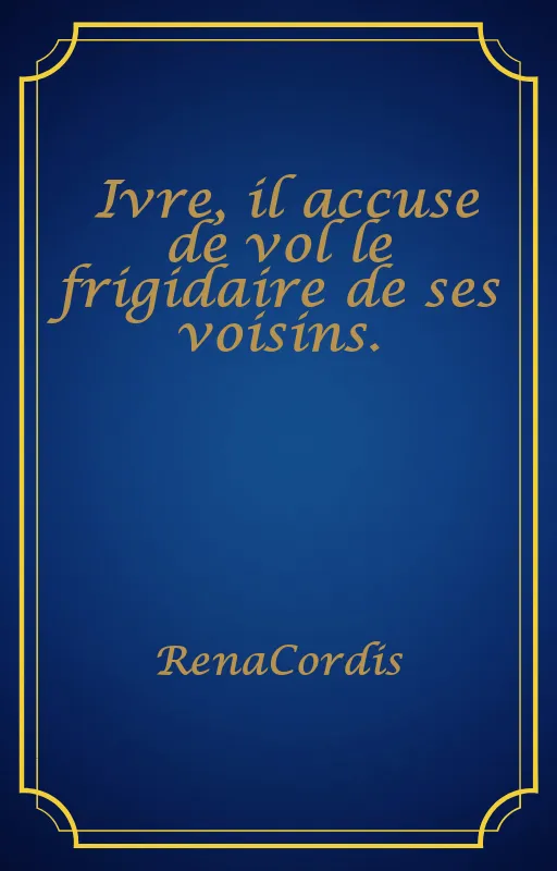 Ivre, il accuse de vol le frigidaire de ses voisins.
