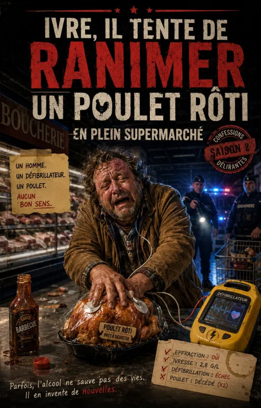 Ivre, il tente de ranimer un poulet rôti en plein supermarché