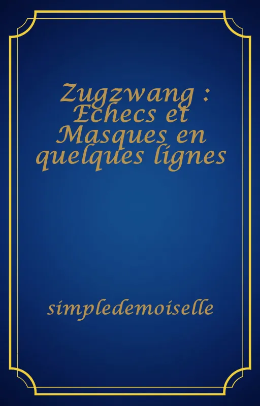 Zugzwang : Echecs et Masques en quelques lignes