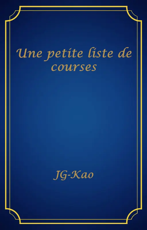 Une petite liste de courses