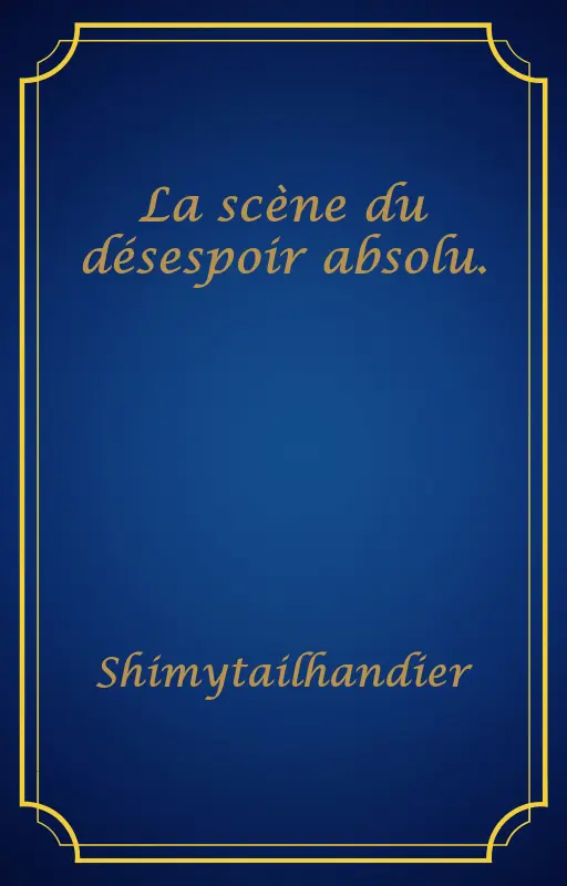 La scène du désespoir absolu.