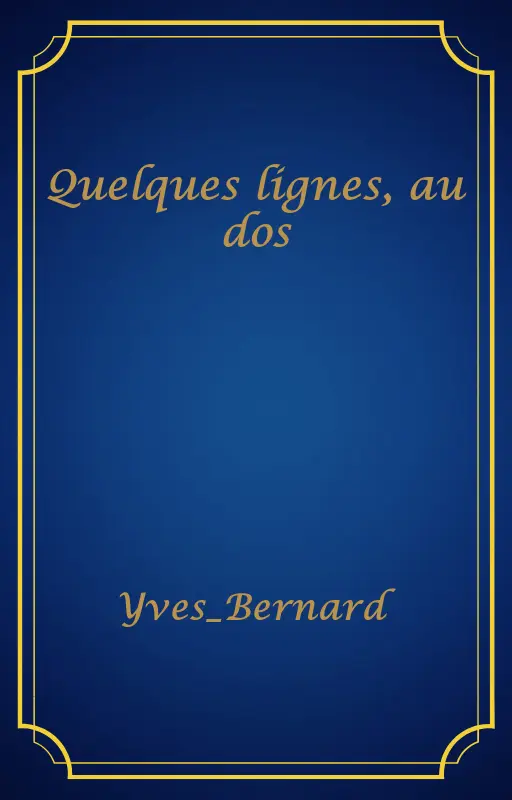 Quelques lignes, au dos