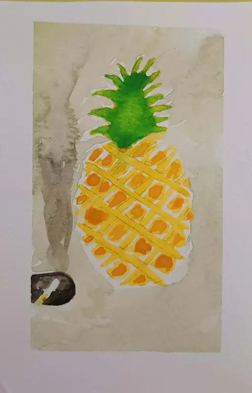Ananas trop mûr et cendrier